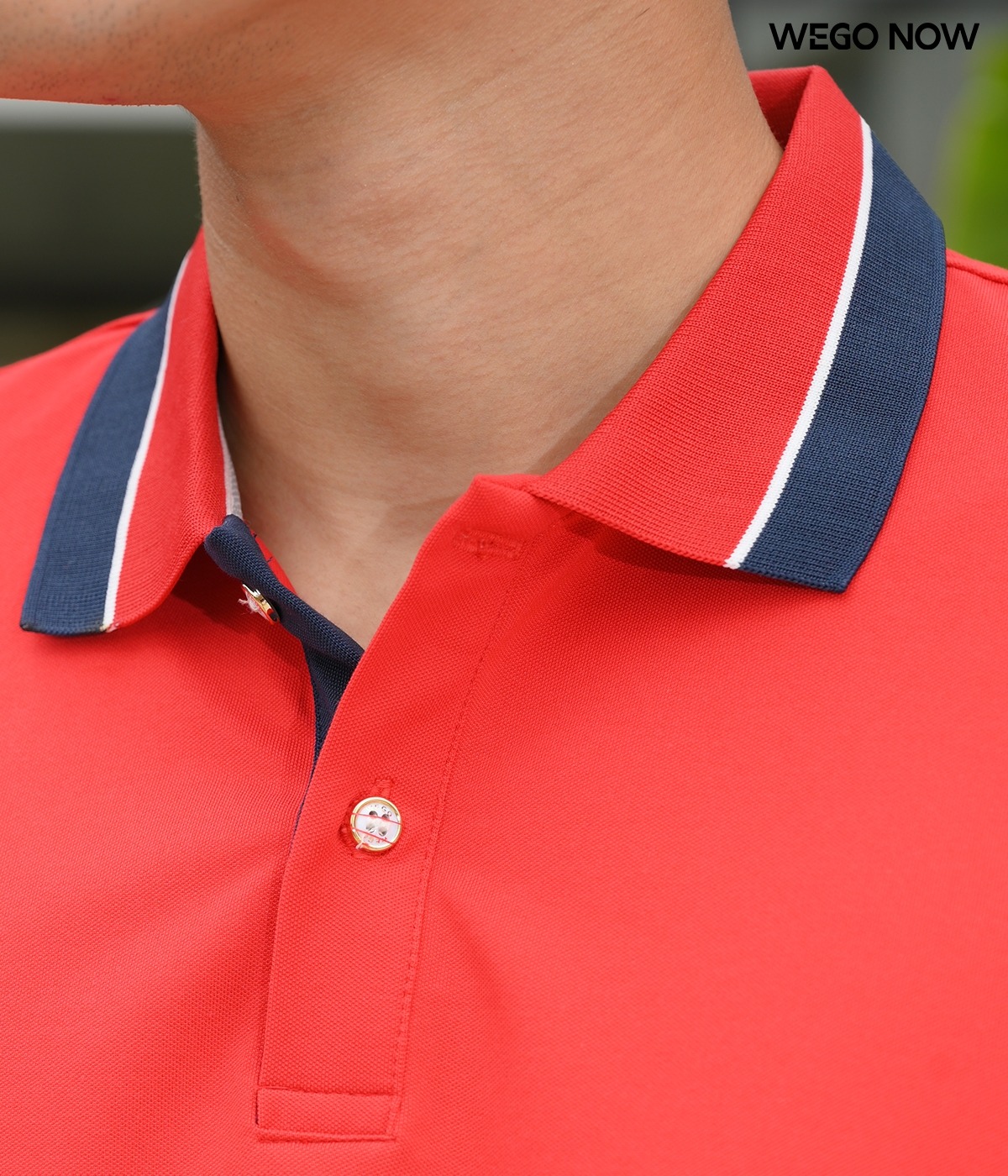 Áo phông thun đồng phục Minimal Polo: Màu đỏ tươi 01 - Ảnh 2