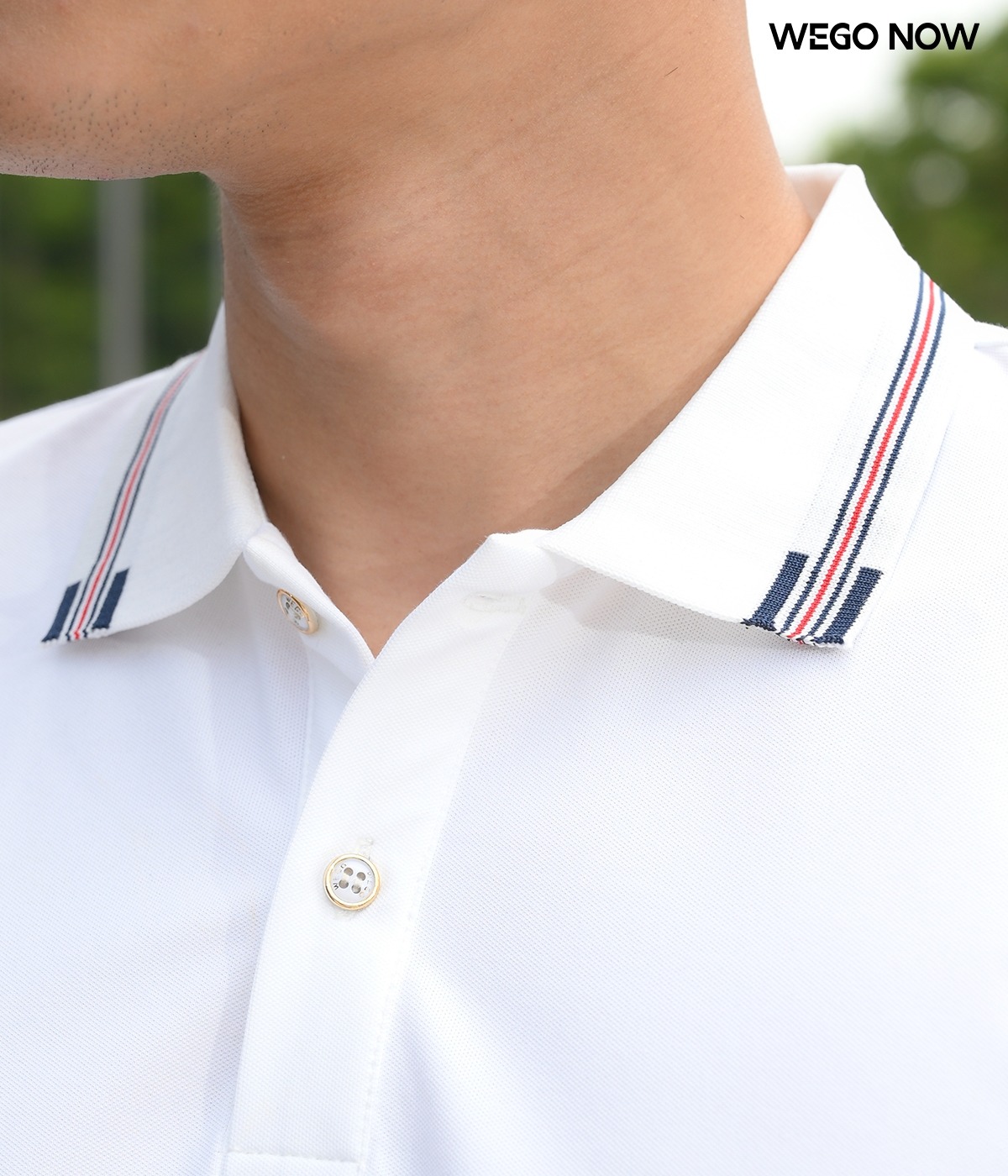Áo phông thun đồng phục Minimal Polo: Màu trắng gạo 03 - Ảnh 3