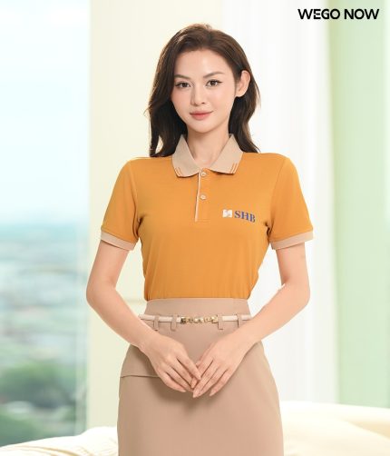 Áo thun phông đồng phục Bamboo Prime màu vàng mía