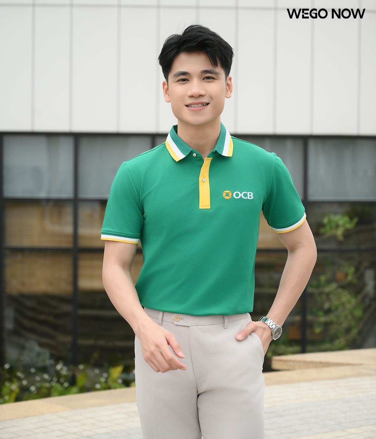 Áo thun phông đồng phục Spring Blooming màu xanh lục bảo