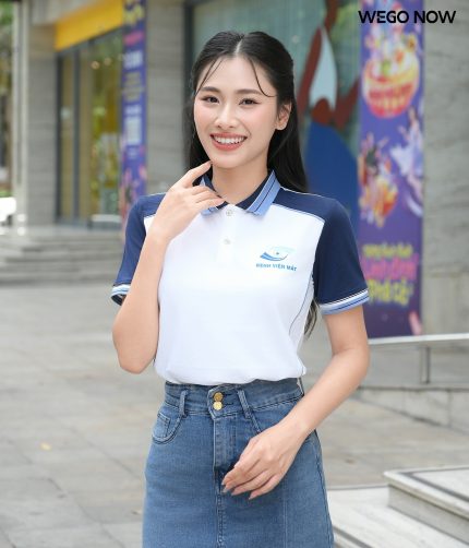 Áo phông thun đồng phục Minimal Polo: Màu trắng 05