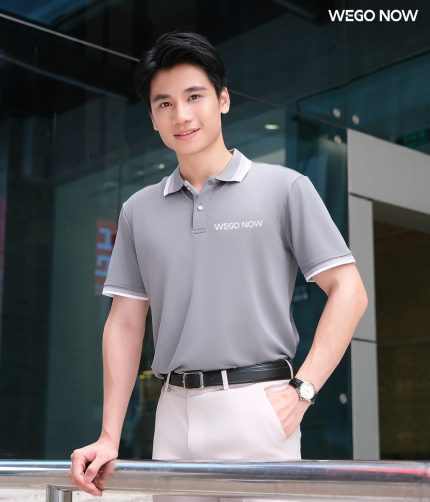 Áo phông thun đồng phục Minimal Polo: Màu xám chì 01