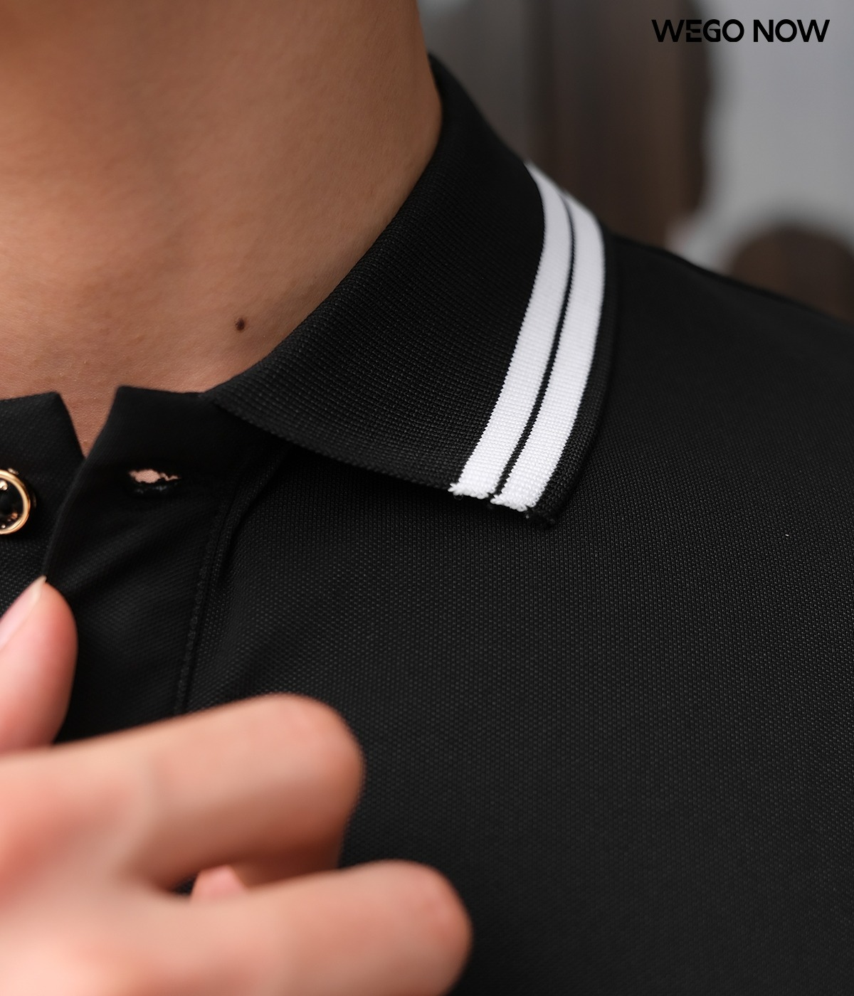 Áo phông thun đồng phục Minimal Polo: Màu đen 03 - Ảnh 2