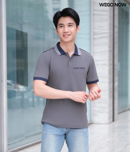 Áo phông thun đồng phục Minimal Polo: Màu ghi 04
