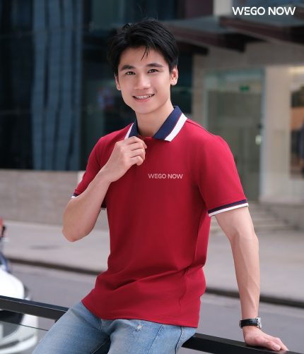 Áo phông thun đồng phục Minimal Polo: Màu đỏ đô 03