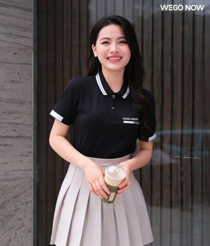 Áo phông thun đồng phục Minimal Polo: Màu đen 03
