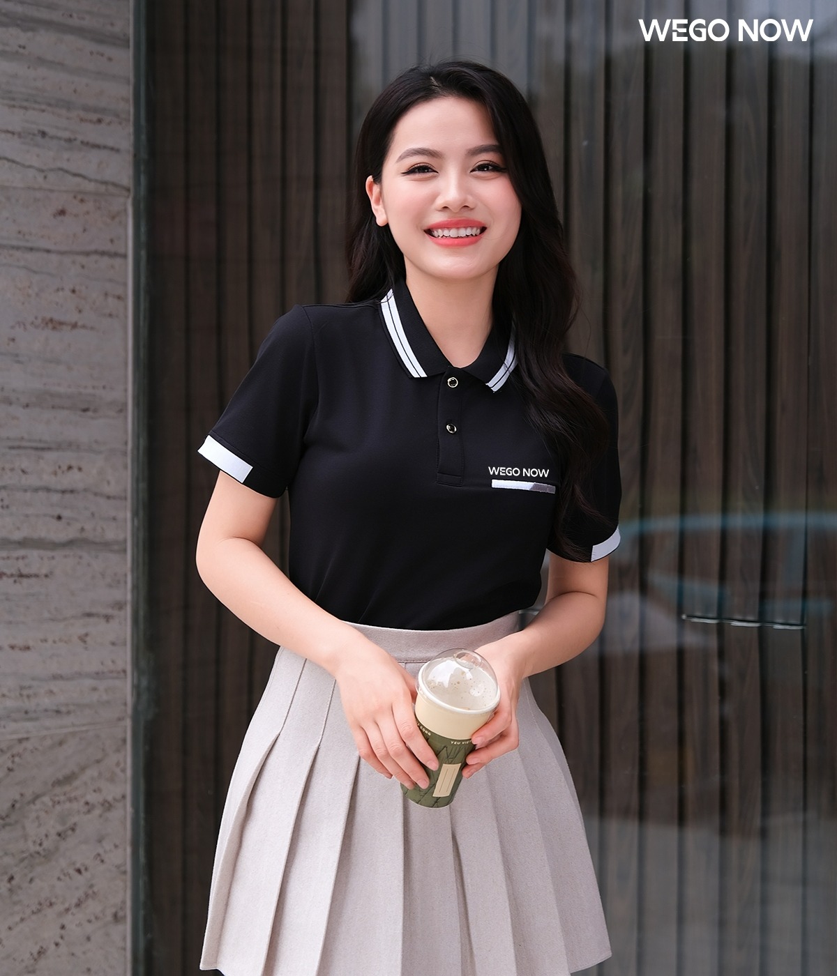 Áo phông thun đồng phục Minimal Polo: Màu đen 03