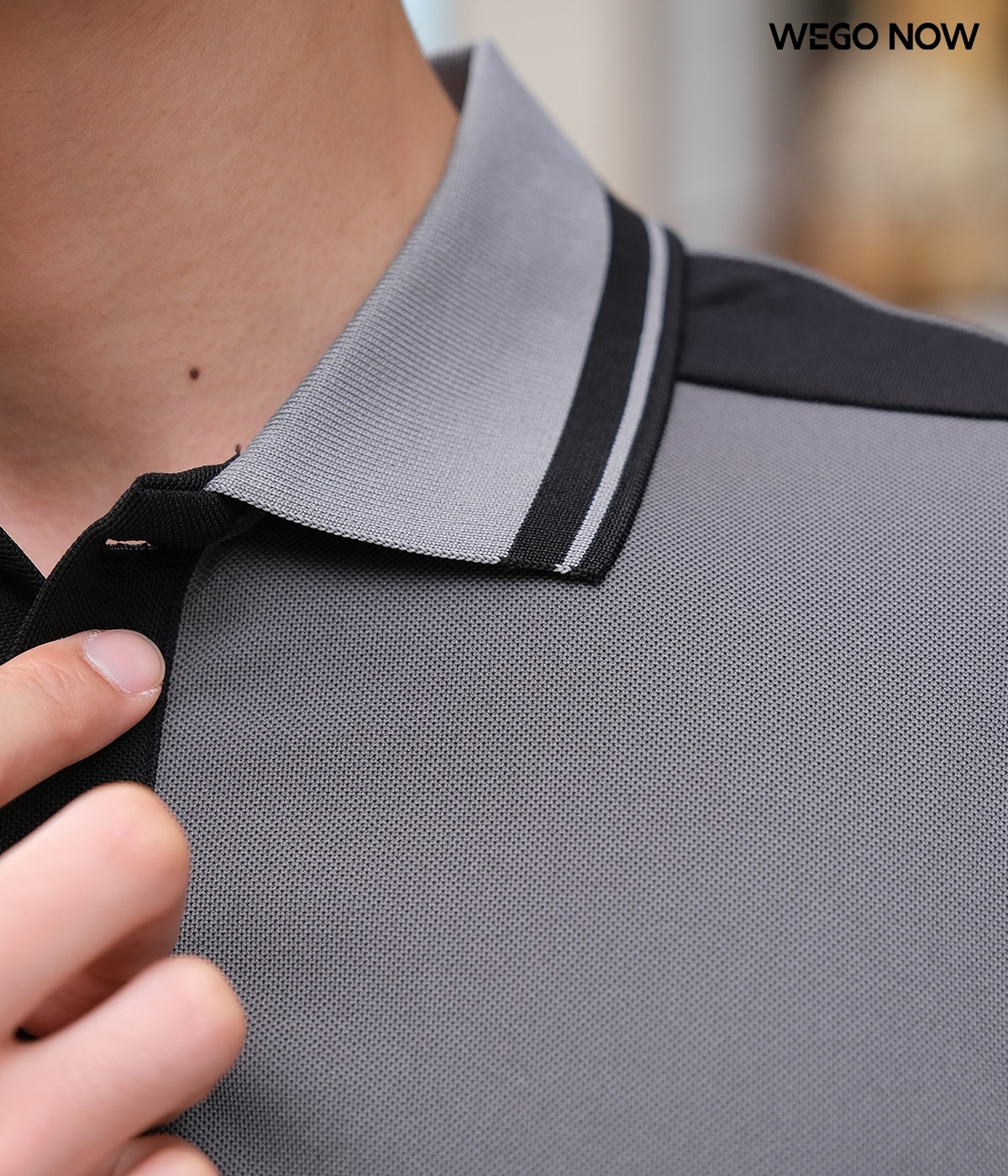 Áo phông thun đồng phục Minimal Polo: Màu ghi 02 - Ảnh 2
