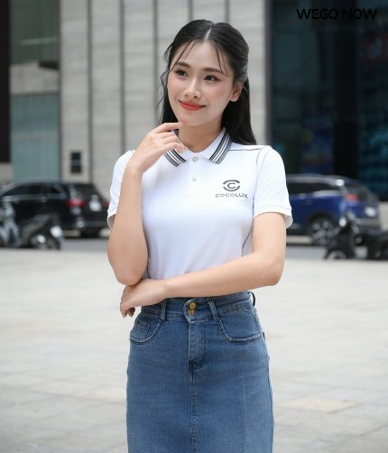 Áo phông thun đồng phục Minimal Polo: Màu trắng 06