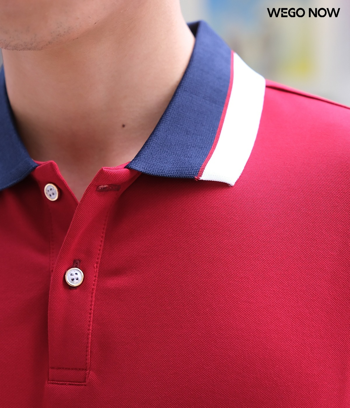 Áo phông thun đồng phục Minimal Polo: Màu đỏ đô 03 - Ảnh 2