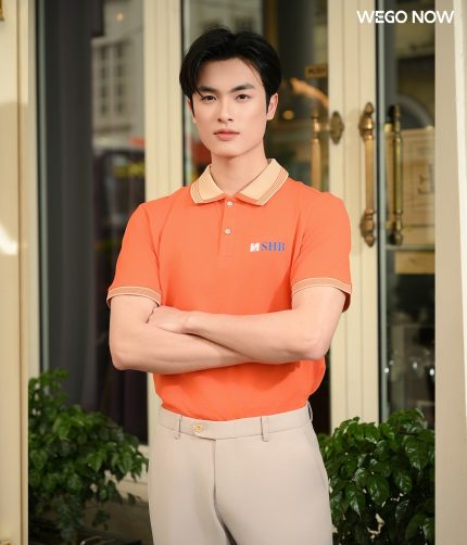 Áo thun phông đồng phục Pique Cafe - Màu cam