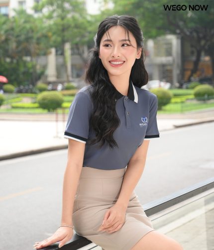 Áo phông thun đồng phục Minimal Polo: Màu xám xanh 05