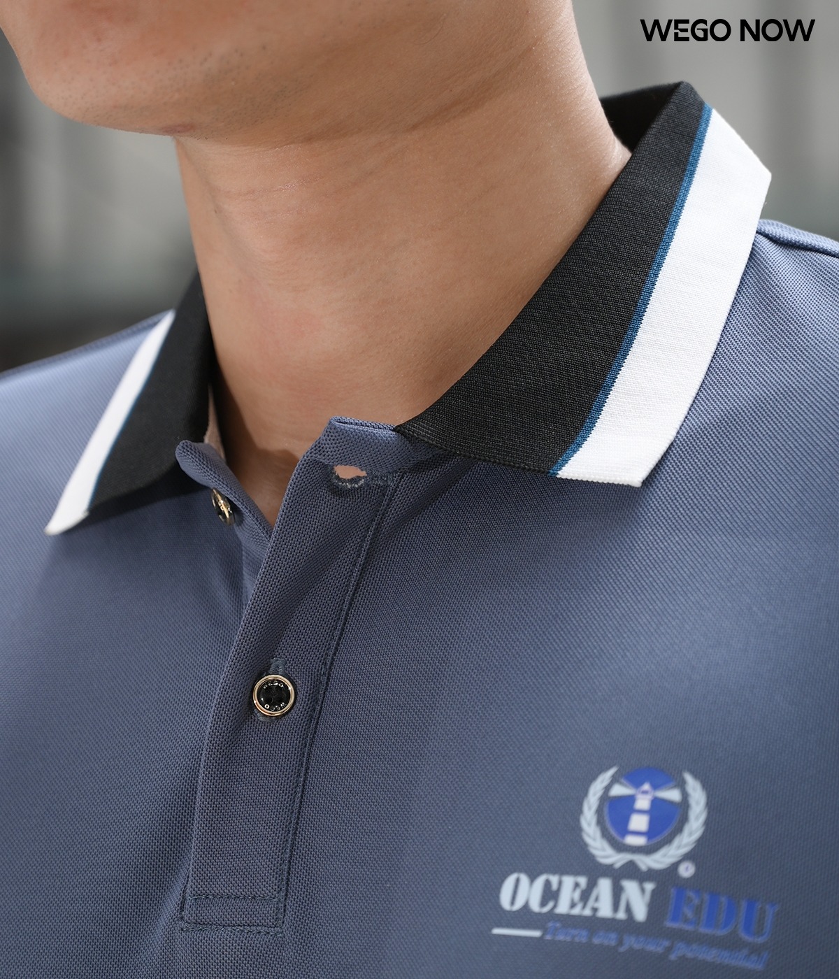 Áo phông thun đồng phục Minimal Polo: Màu xám xanh 05 - Ảnh 3