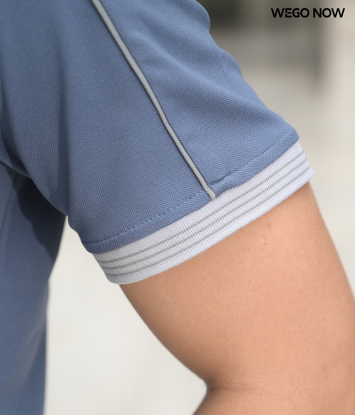 Áo phông thun đồng phục Minimal Polo: Màu xám xanh 02 - Ảnh 2