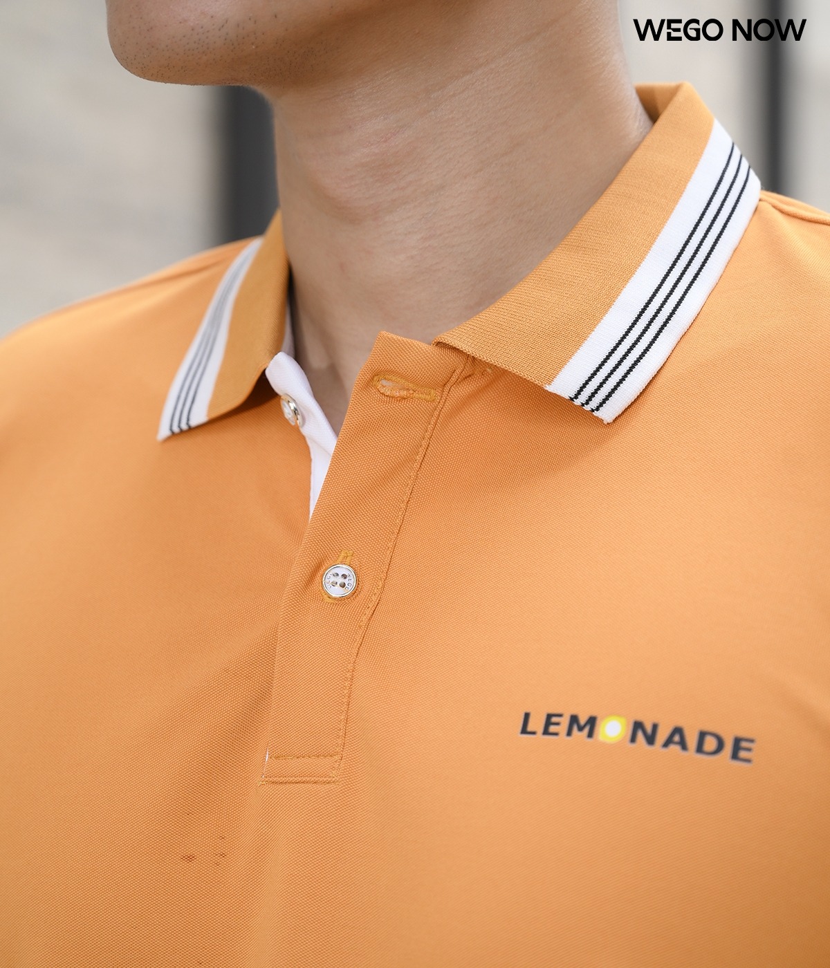 Áo phông thun đồng phục Minimal Polo: Màu vàng mía phối trắng lé 3 đen 01 - Ảnh 3