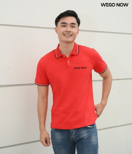 Áo phông thun đồng phục Minimal Polo: Màu đỏ tươi 05