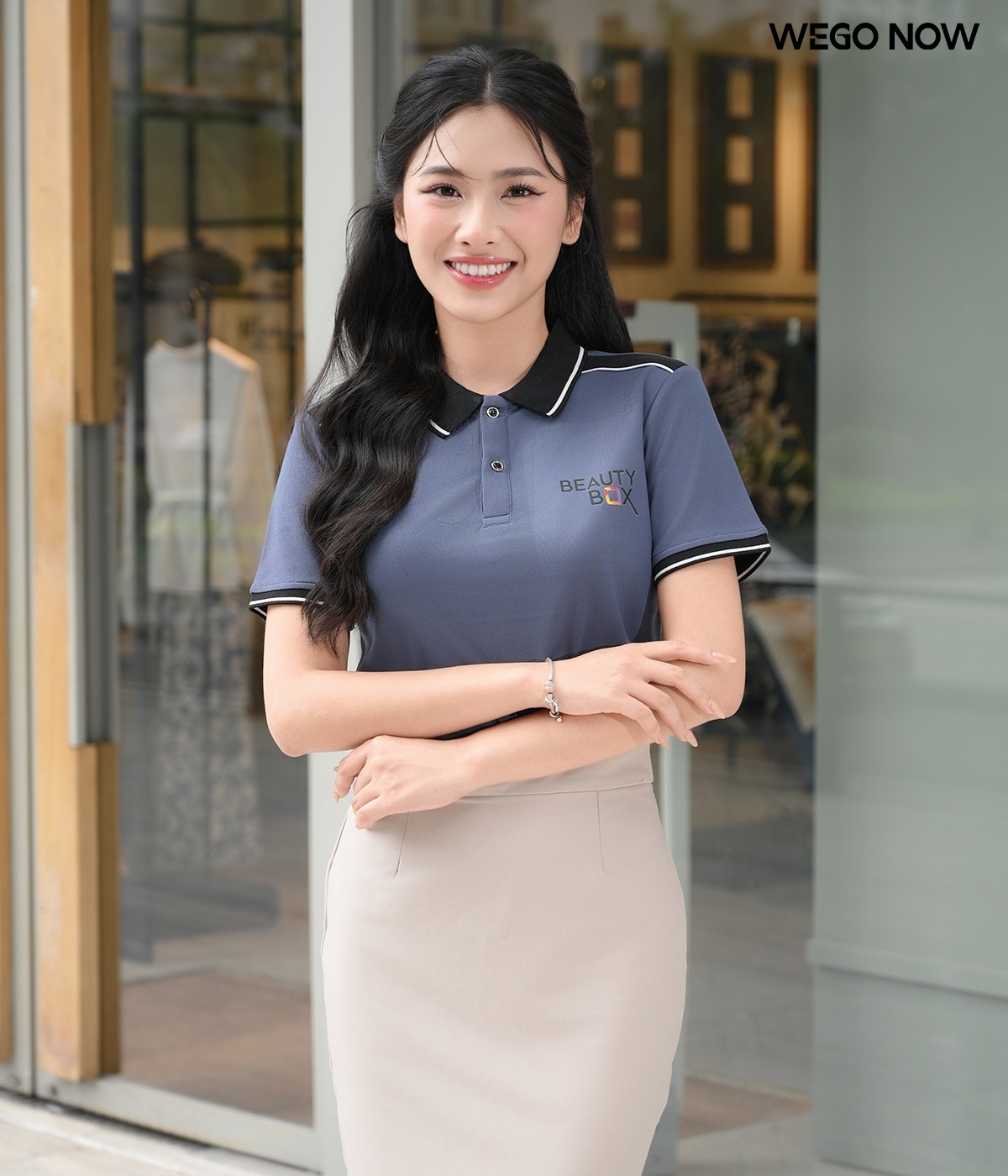 Áo phông thun đồng phục Minimal Polo: Màu xám xanh 03