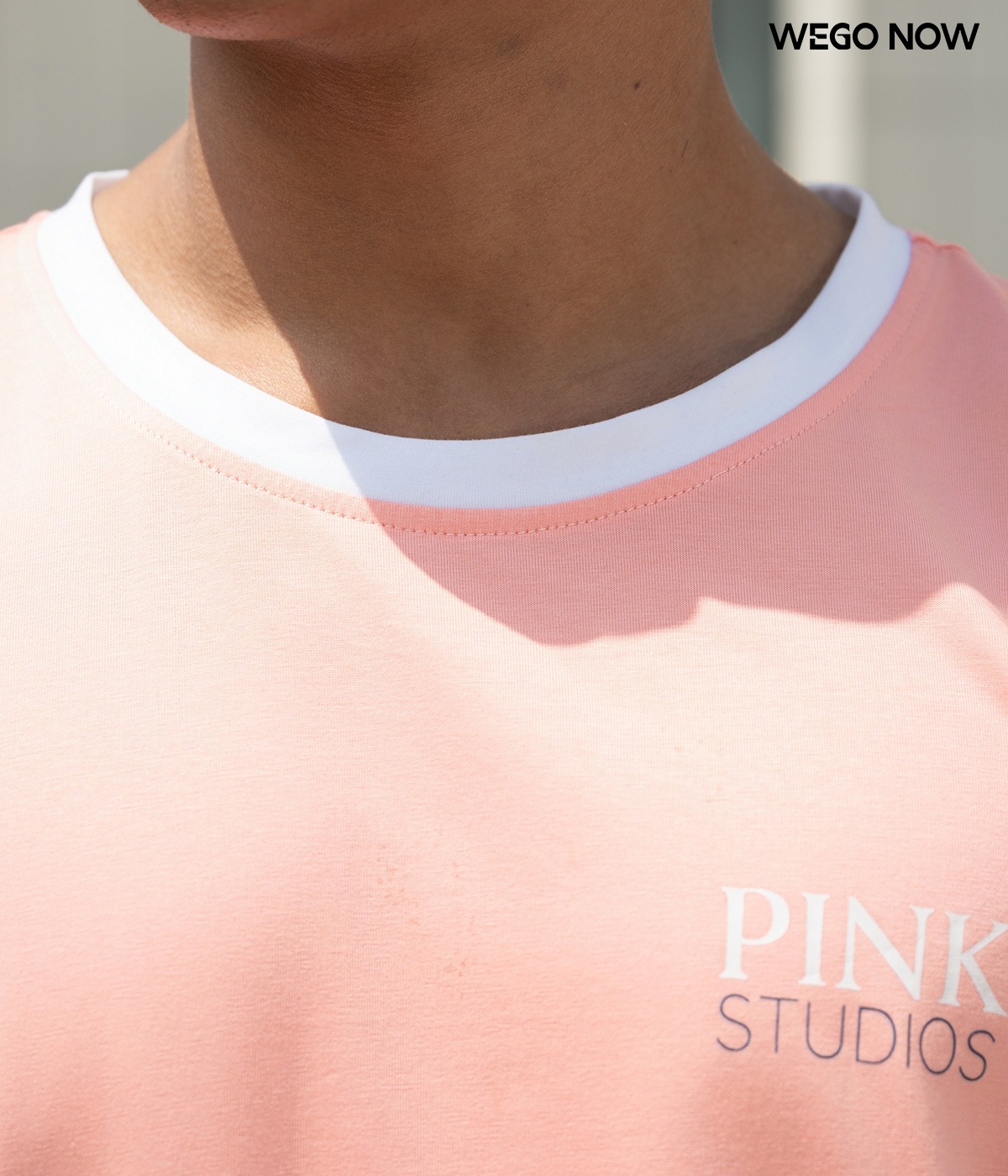 Áo thun phông đồng phục cổ tròn Pink Studios - Ảnh 2