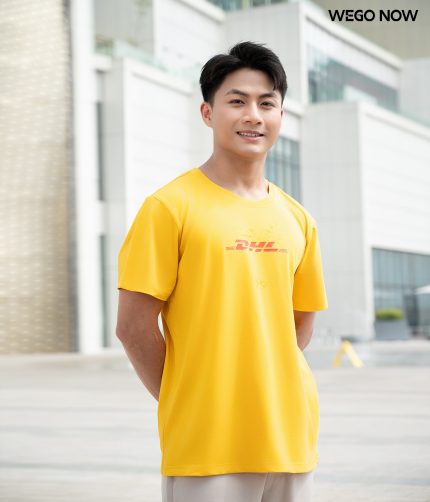 Áo thun phông đồng phục cổ tròn DHL