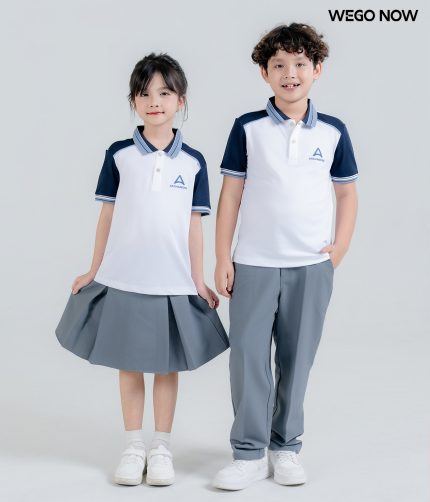 Áo thun phông đồng phục học sinh màu xanh đen
