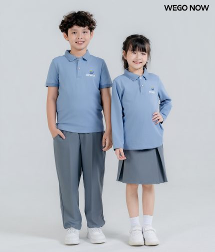 Áo thun phông Đồng phục học sinh màu xanh môn