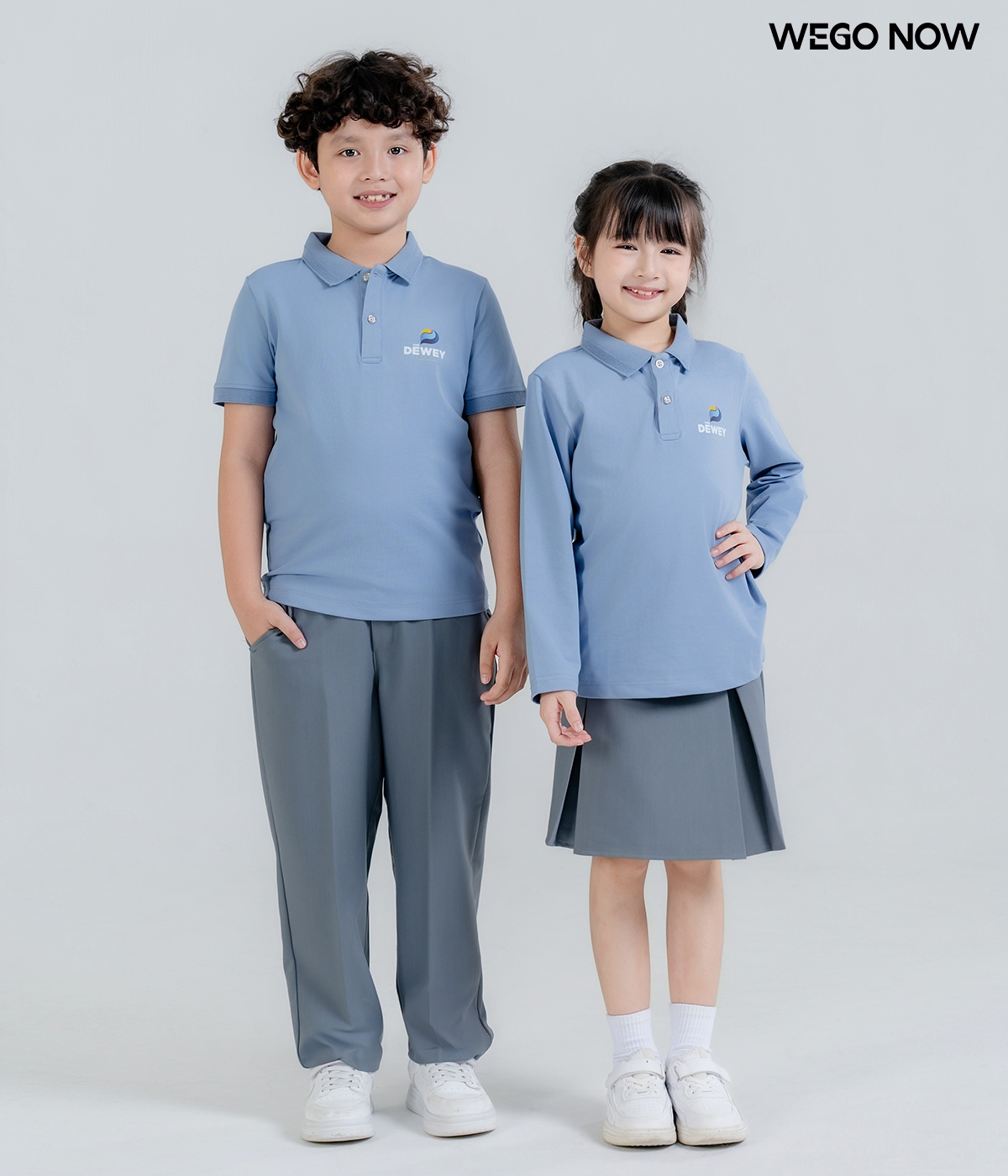 Áo thun phông Đồng phục học sinh màu xanh môn