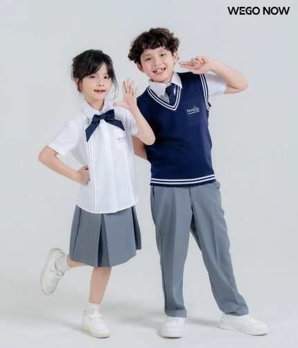 Áo sơ mi cộc tay đồng phục học sinh màu trắng