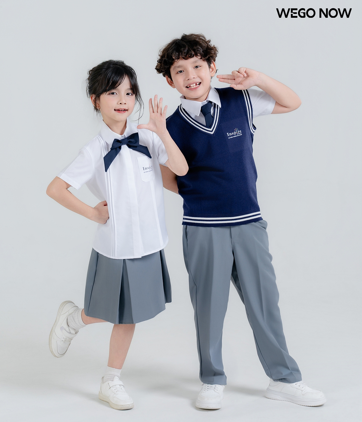 Áo sơ mi cộc tay đồng phục học sinh màu trắng
