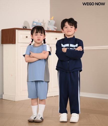 Áo khoác bomber đồng phục mầm non màu xanh đen