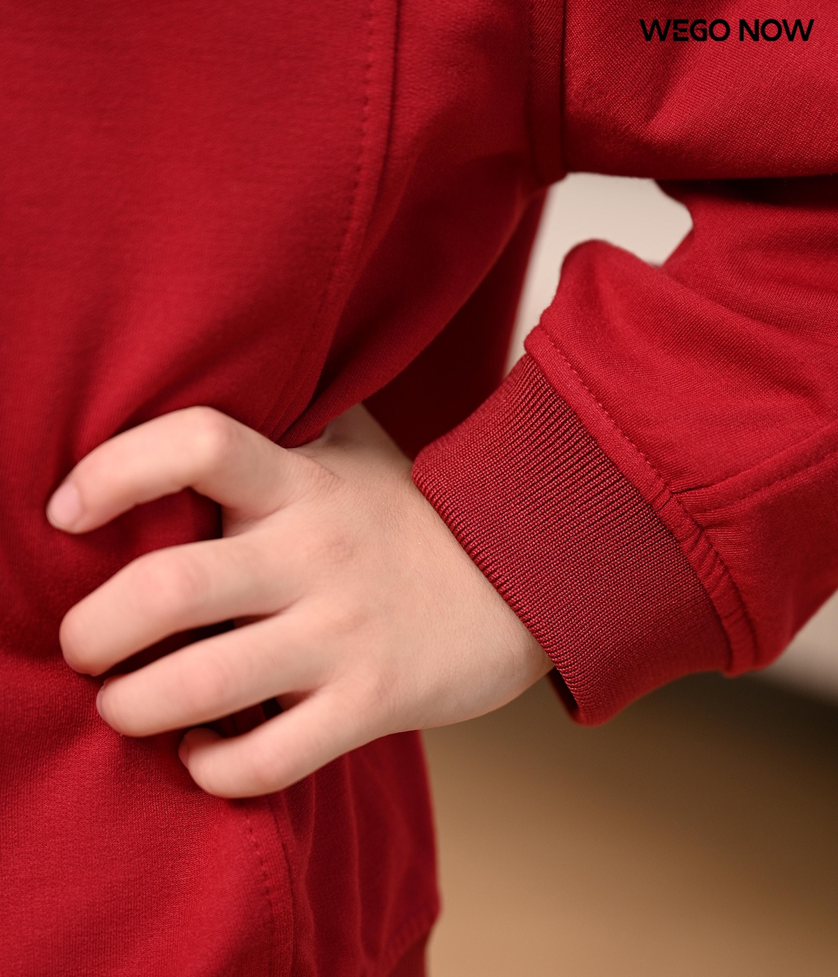 Áo sweater đồng phục mầm non màu đỏ đô - Ảnh 3