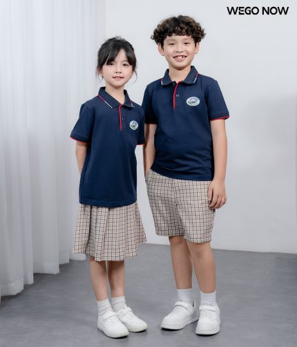Áo thun phông đồng phục học sinh màu xanh đen