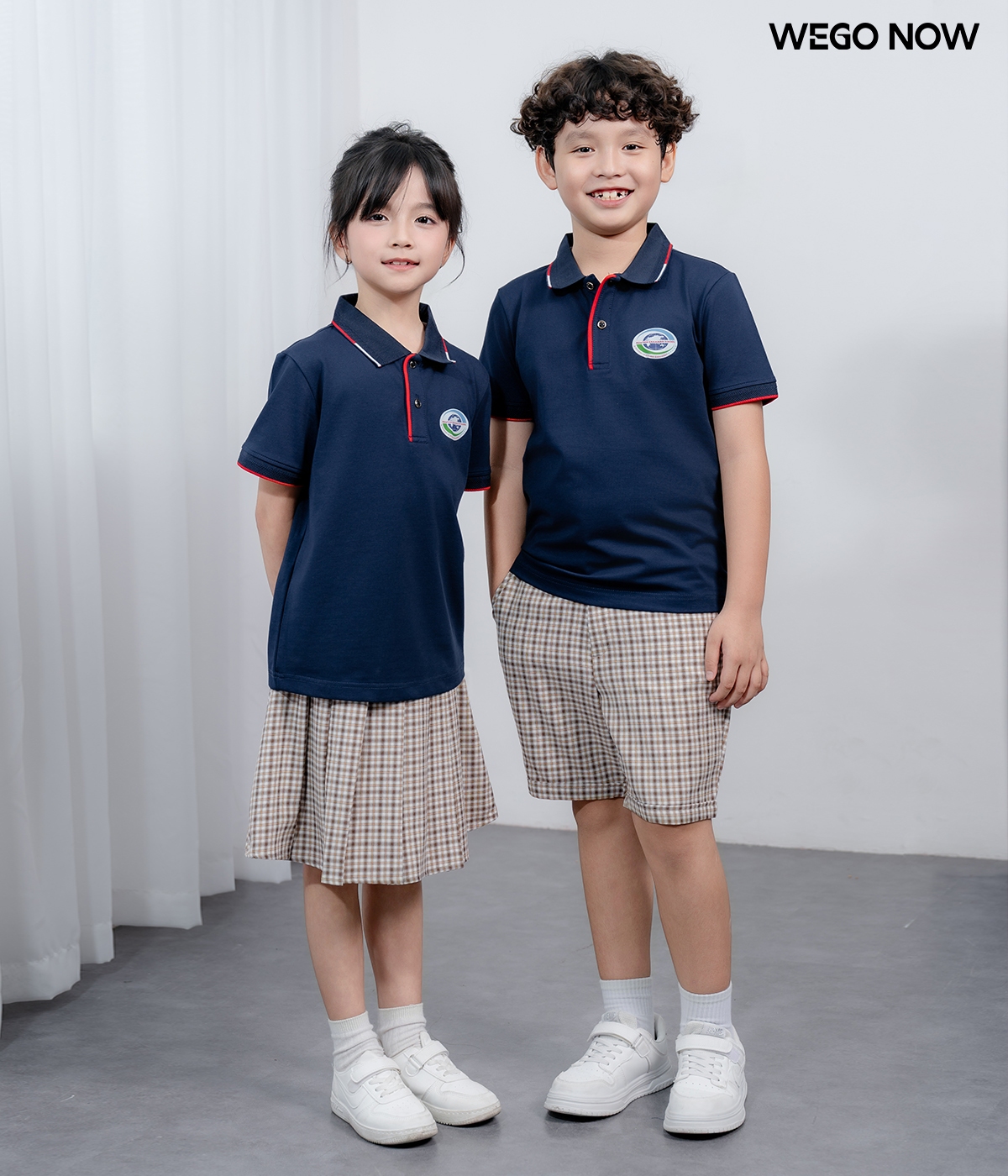 Áo thun phông đồng phục học sinh màu xanh đen