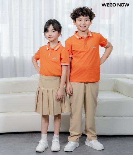 Áo thun phông đồng phục học sinh màu cam
